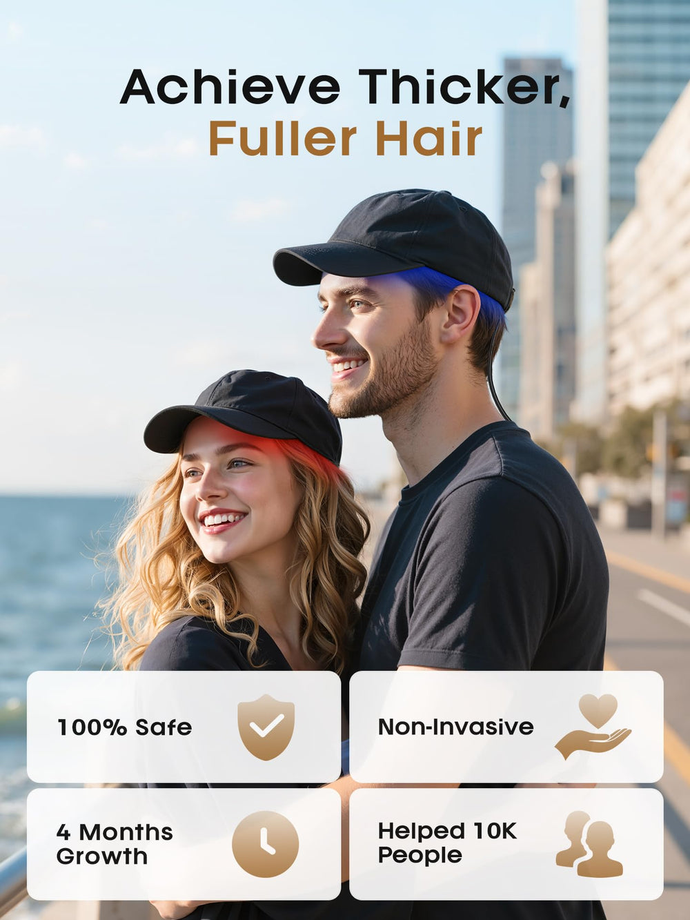 Fiogeo hair growth cap elegant design blends with lifestyle and home routines.