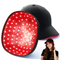 Fiogeo hair growth cap in front view demonstrates sleek design for daily use comfort.