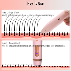 FIONOFY bikini trimmer dual-head switching enables quick transitions between areas.