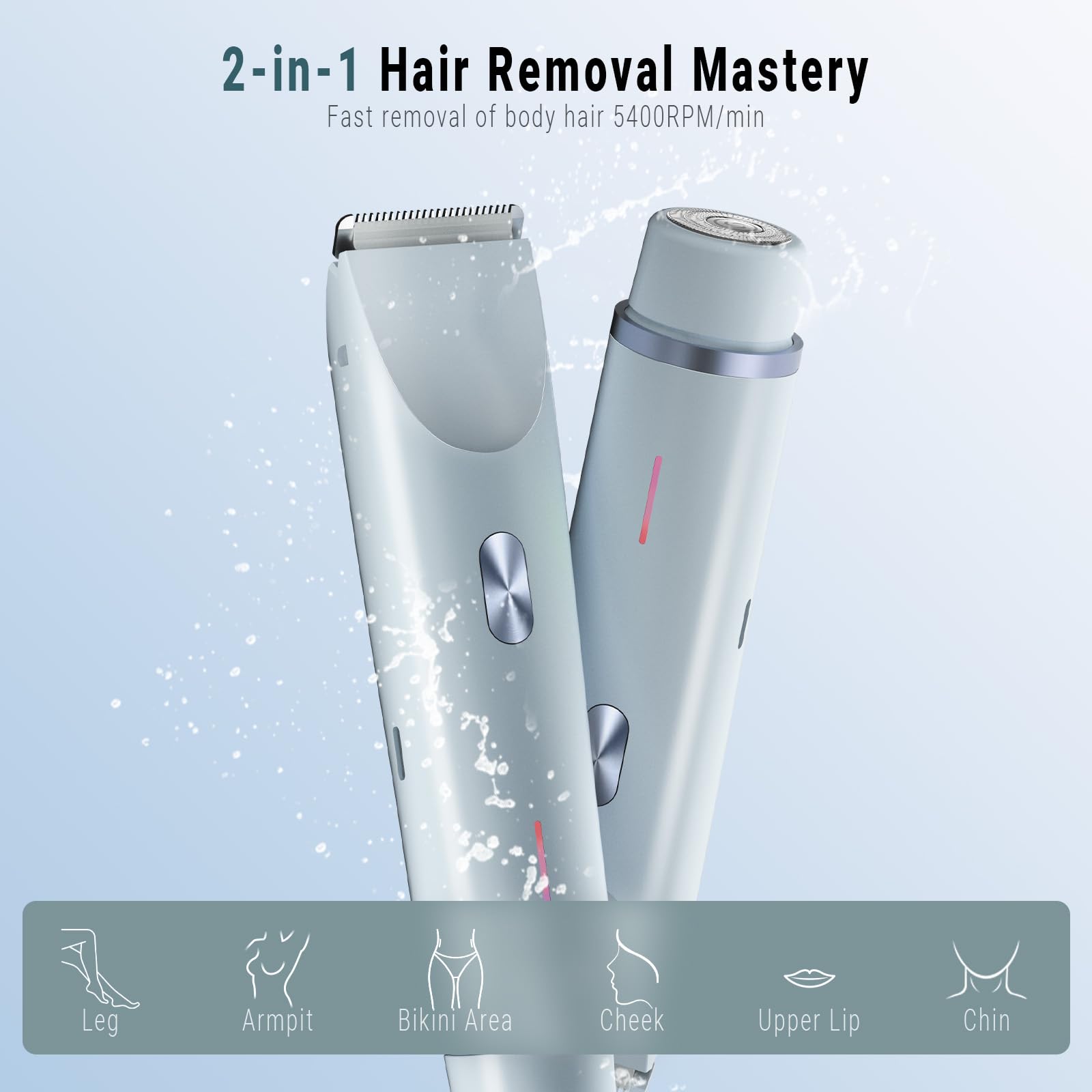 FIONOFY ceramic blades close-up showing gentle glide for sensitive skin