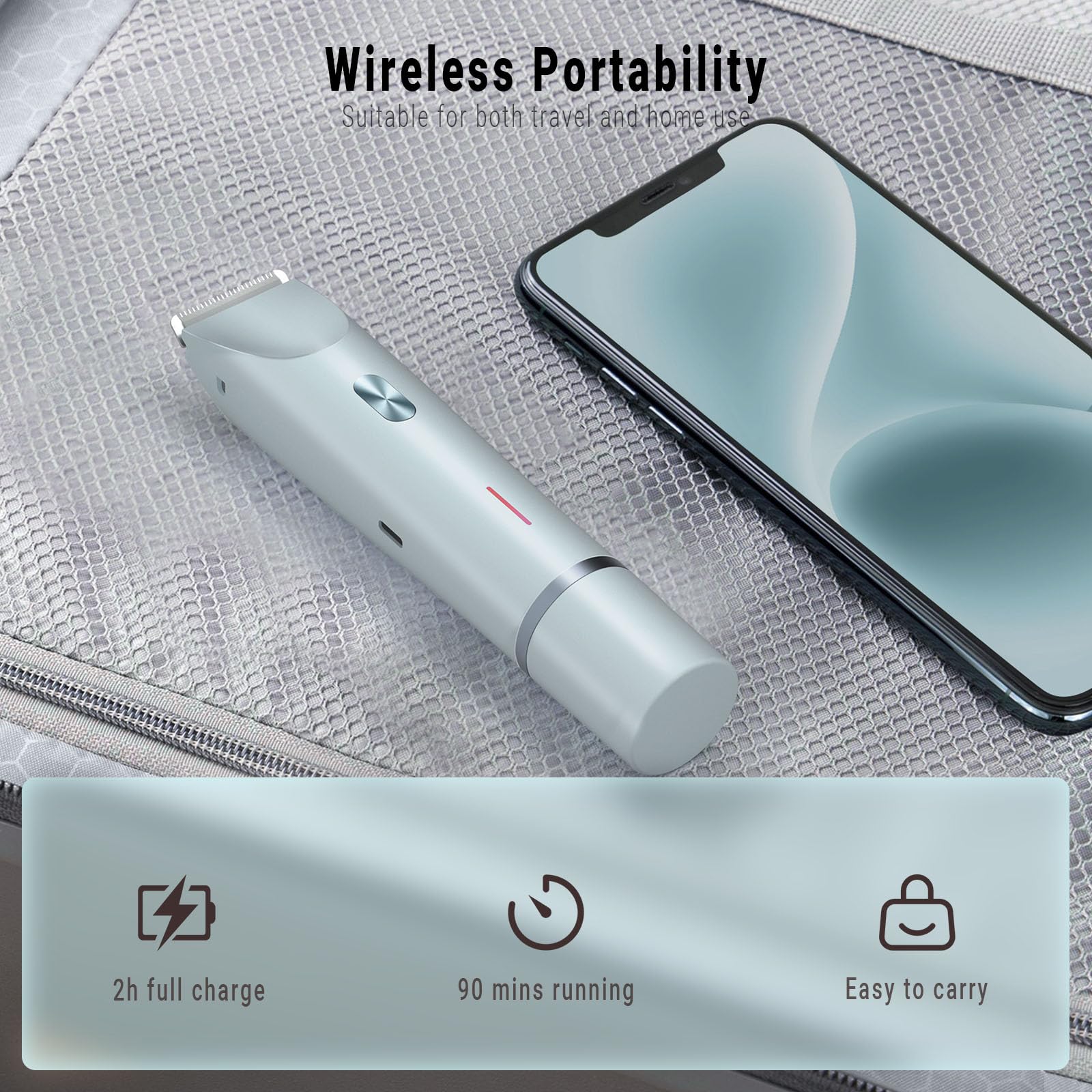 FIONOFY compact travel pack and charger for on-the-go grooming