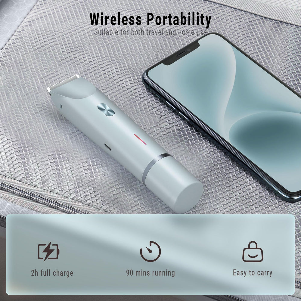 FIONOFY compact travel pack and charger for on-the-go grooming