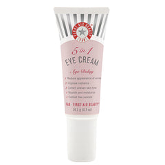 First Aid Beauty 5-in-1 Eye Cream jar highlights hydrating formula for delicate under-eye area