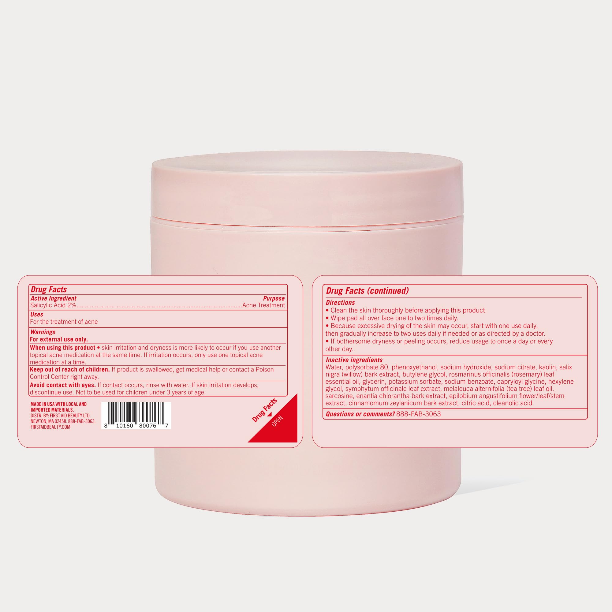 First Aid Beauty acne pads product hero shot inviting routine inclusion