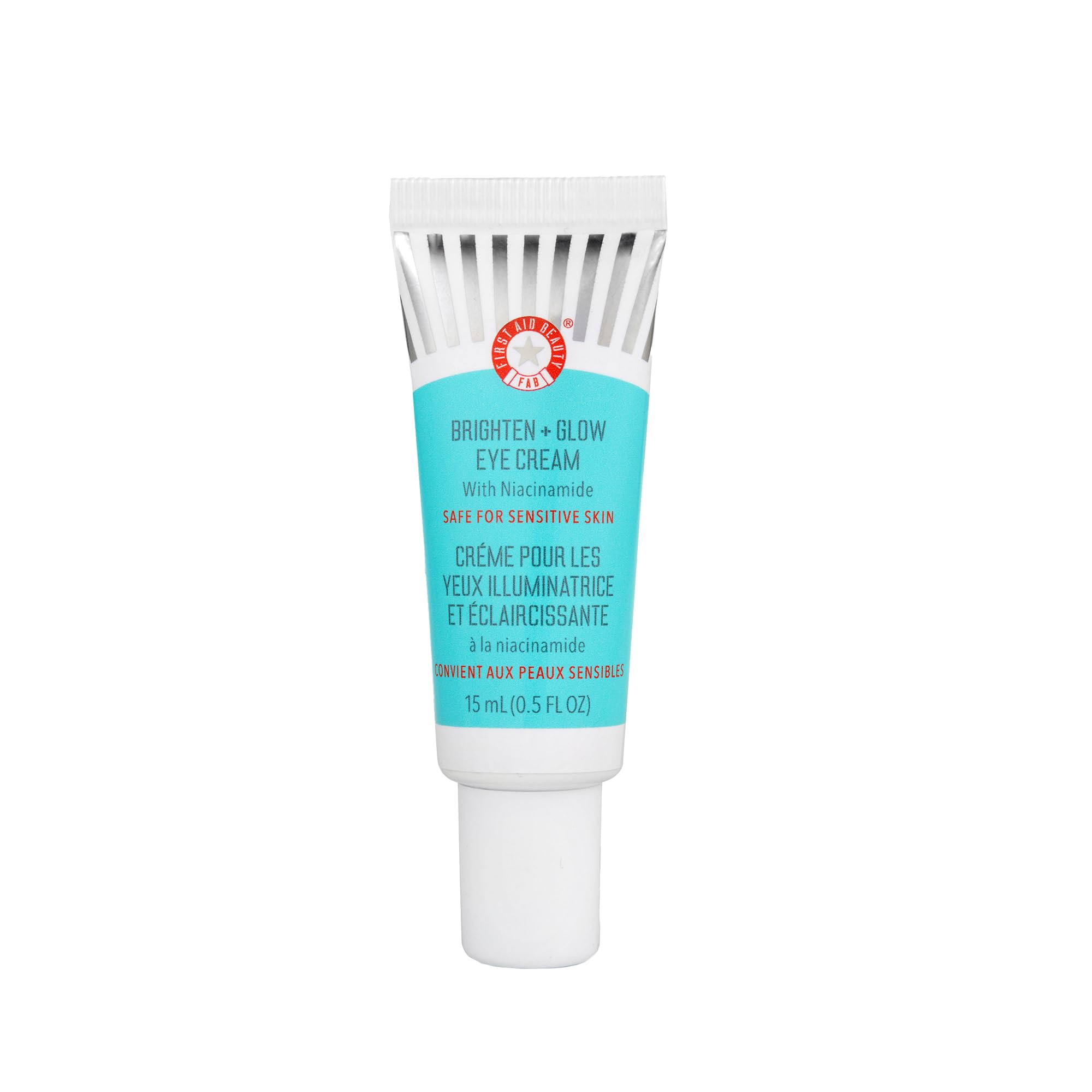 First Aid Beauty Brighten + Glow Eye Cream tube with instant brightness and hydration