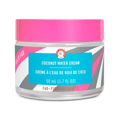 First Aid Beauty Coconut Water Cream texture during application delivers light hydration