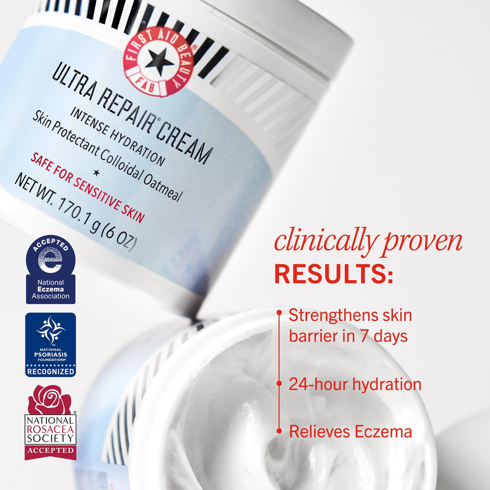 First Aid Beauty colloidal oatmeal ingredient highlights soothing, barrier-supporting hydration