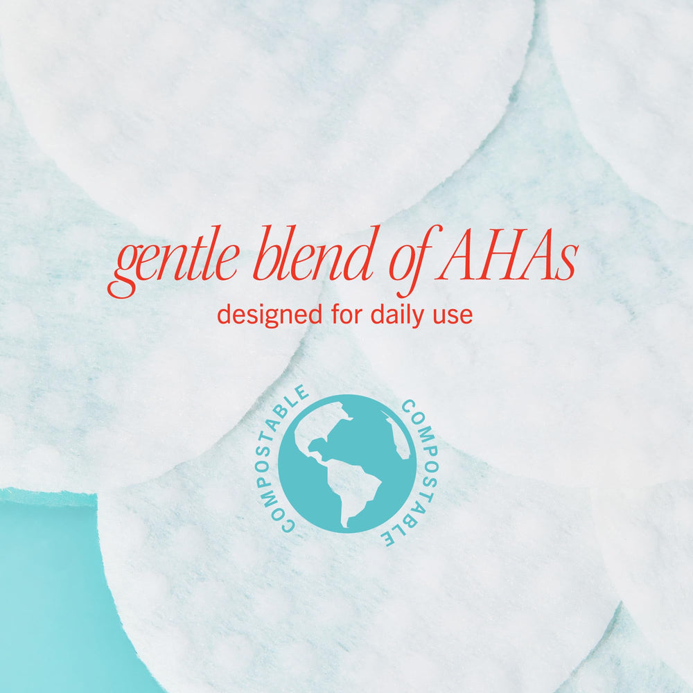 First Aid Beauty facial radiance pads before-after skin shows glow and even tone.