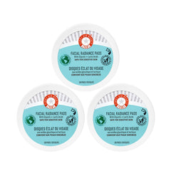 First Aid Beauty facial radiance pads closeup-jar demonstrates gentle exfoliation for smoother skin.