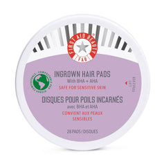 First Aid Beauty ingrown hair pads pack for daily exfoliation to help prevent razor bumps.