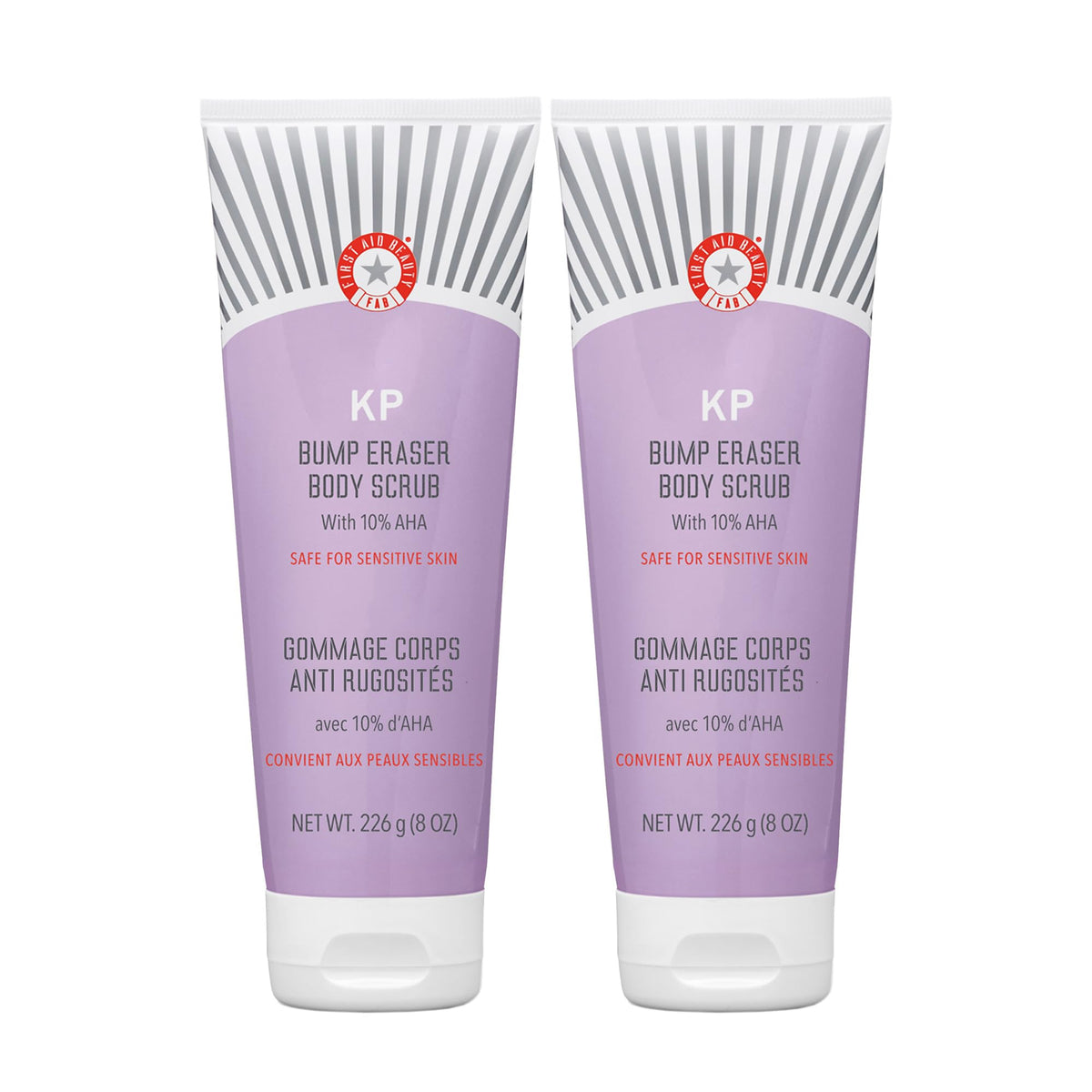 First Aid Beauty KP Bump Eraser bottle shows 10% AHA for smoother skin
