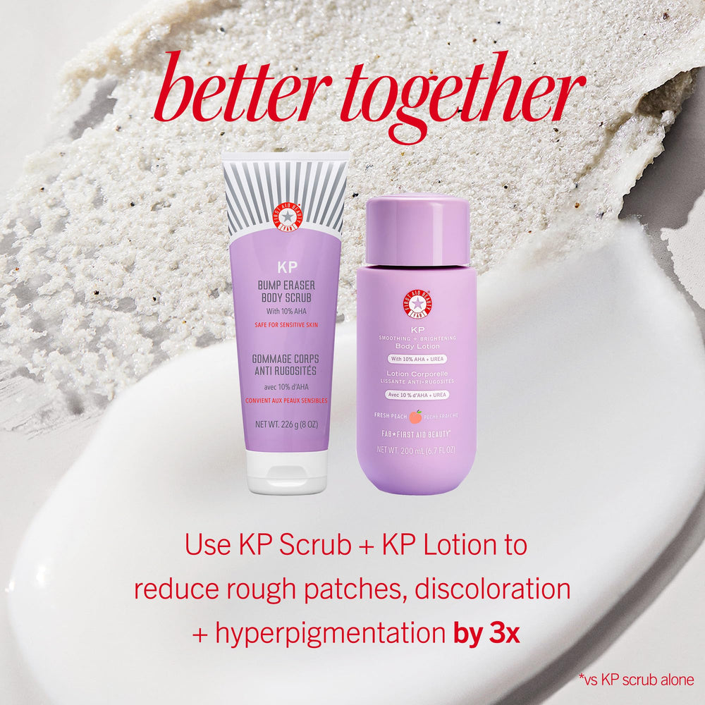 First Aid Beauty KP Bump Eraser glycolic lactic shot shows active exfoliation