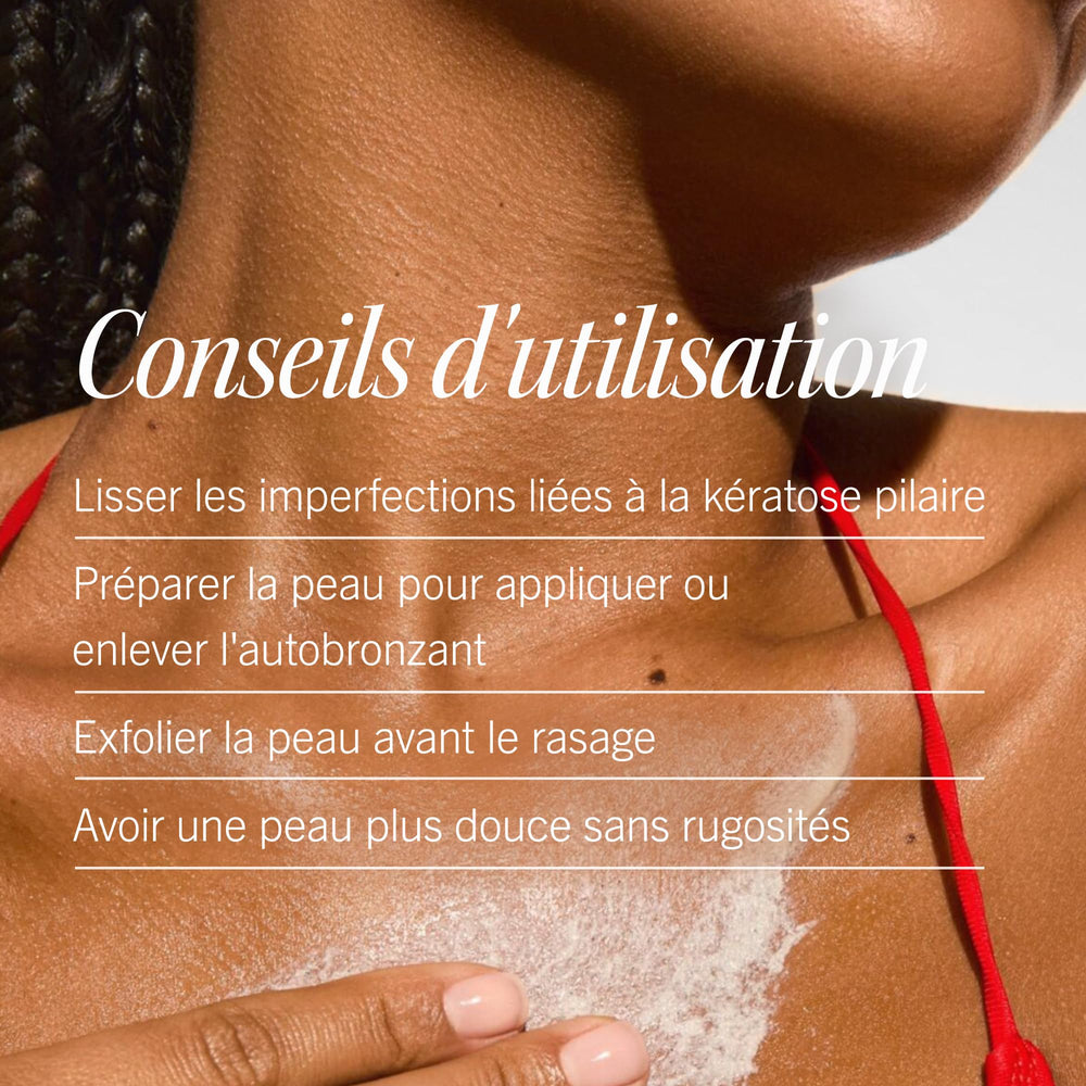 Product used in shower to massage onto skin for even coverage