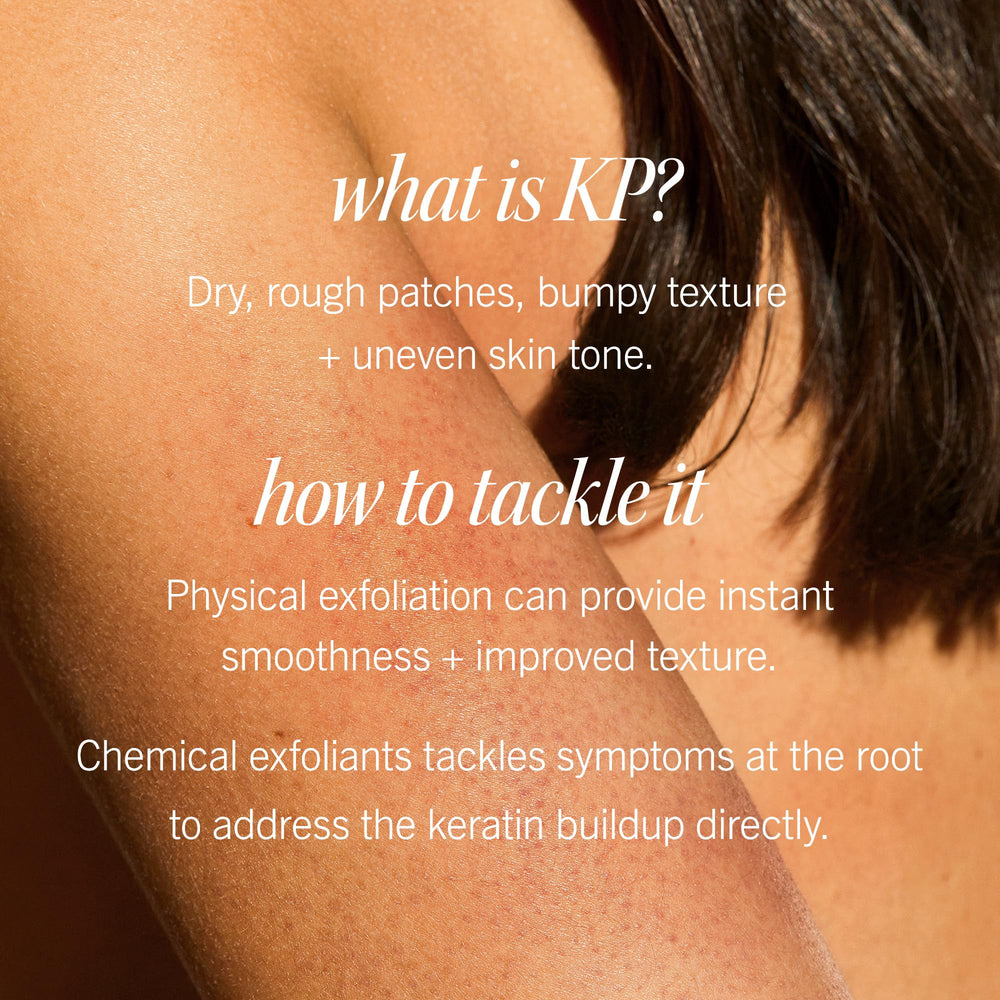 First Aid Beauty KP Bump Eraser pumice beads close-up showing non-plastic exfoliation.