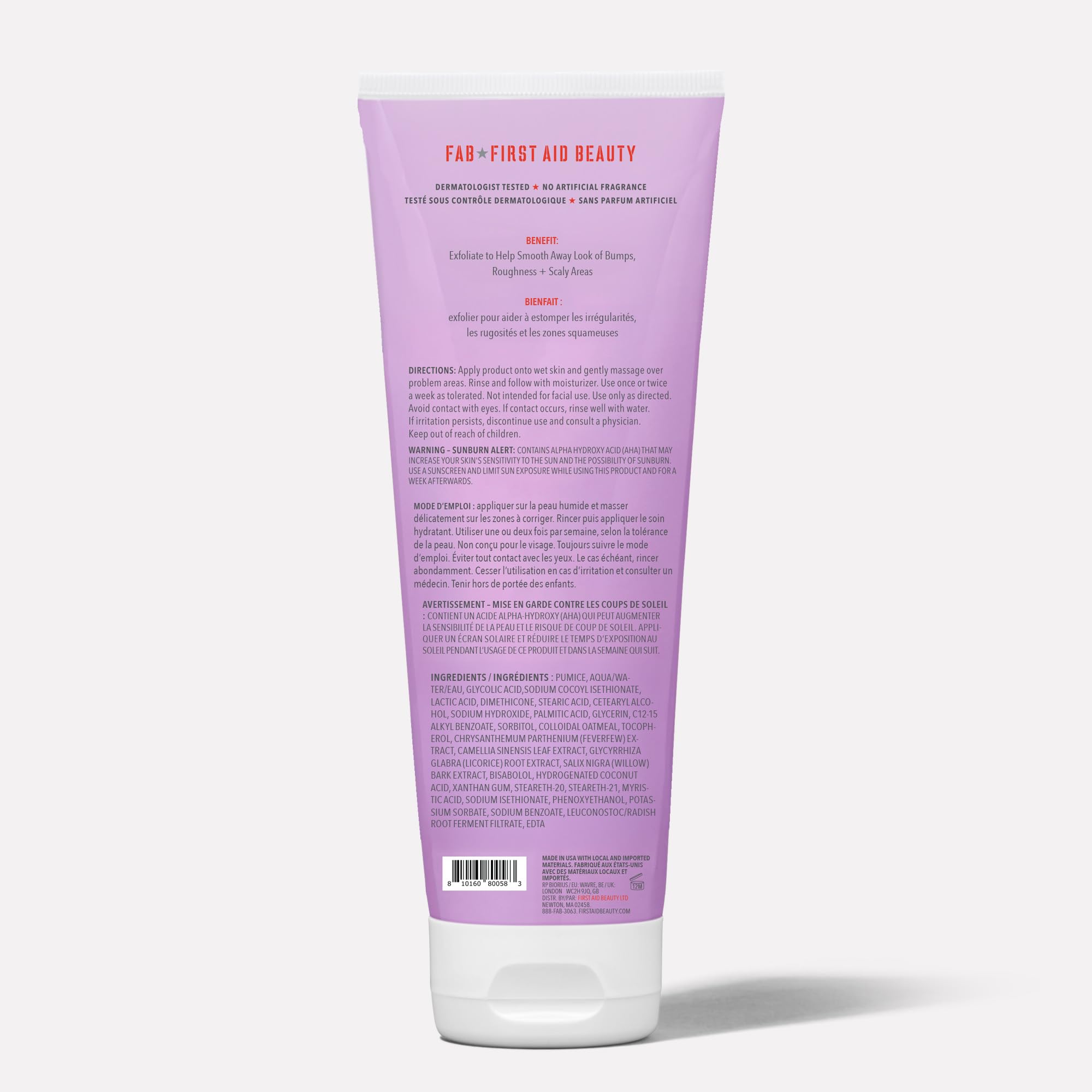 First Aid Beauty KP Bump Eraser safe for sensitive skin claim