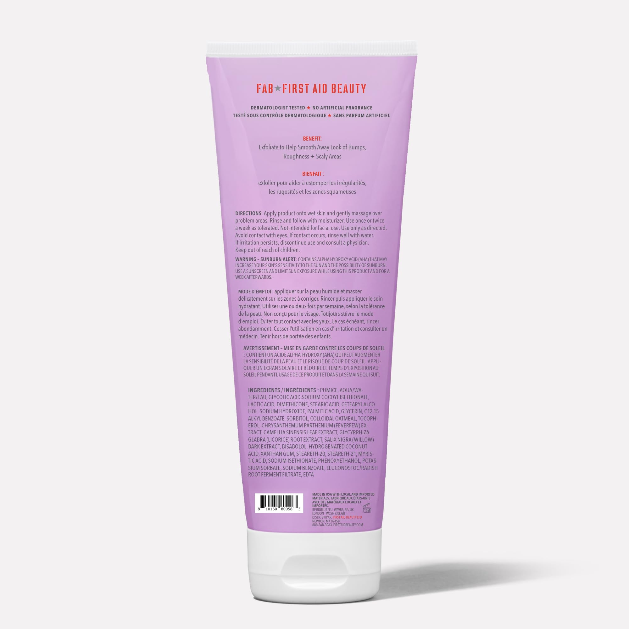 Close-up showing creamy scrub texture for application