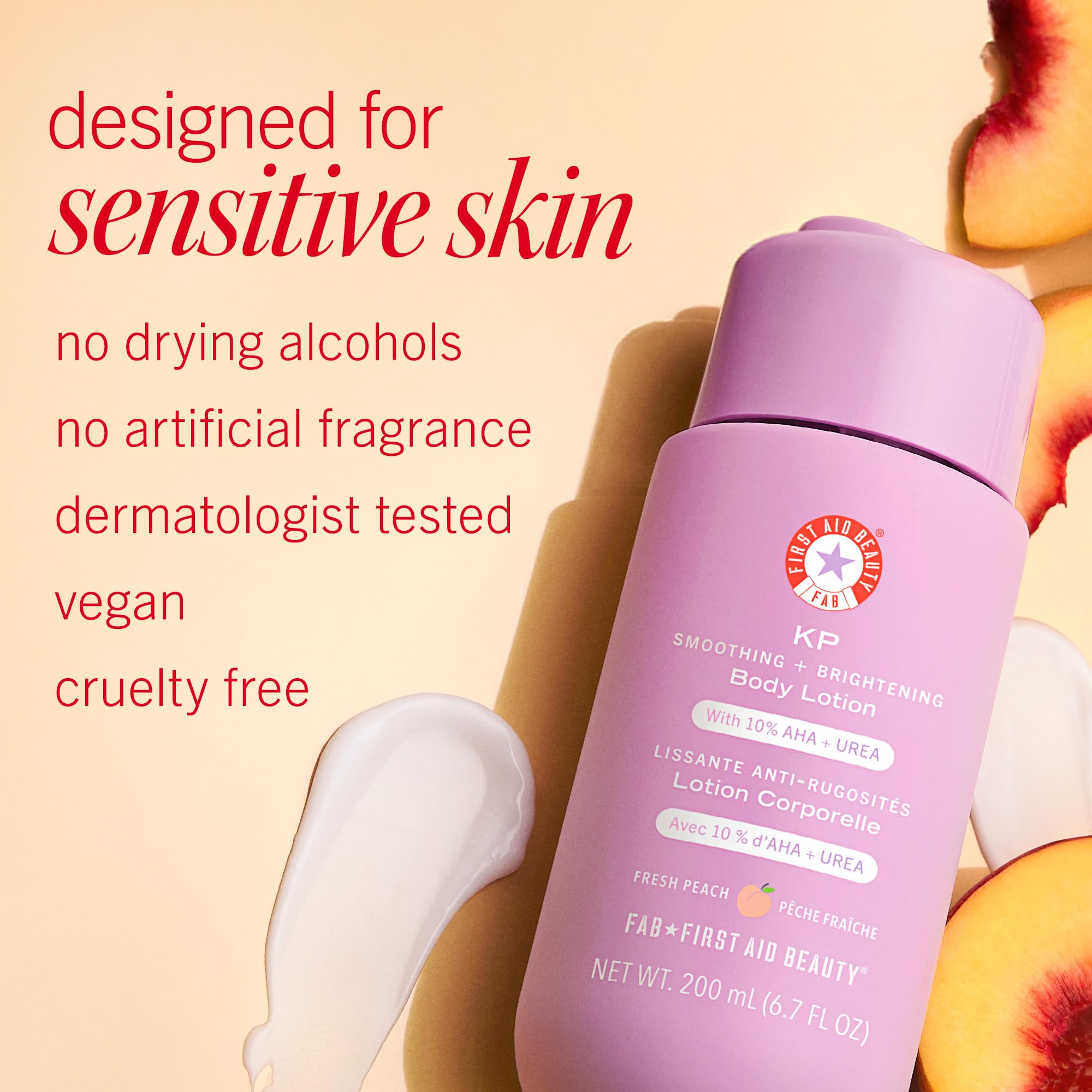 Creamy texture of KP Smoothing being spread on skin.