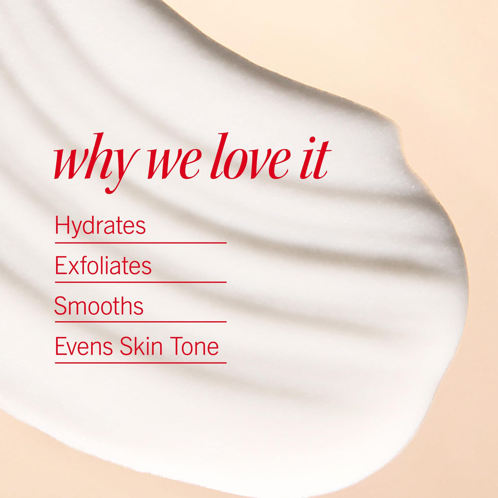 KP Smoothing peach-scented bottle on bathroom shelf for daily use.