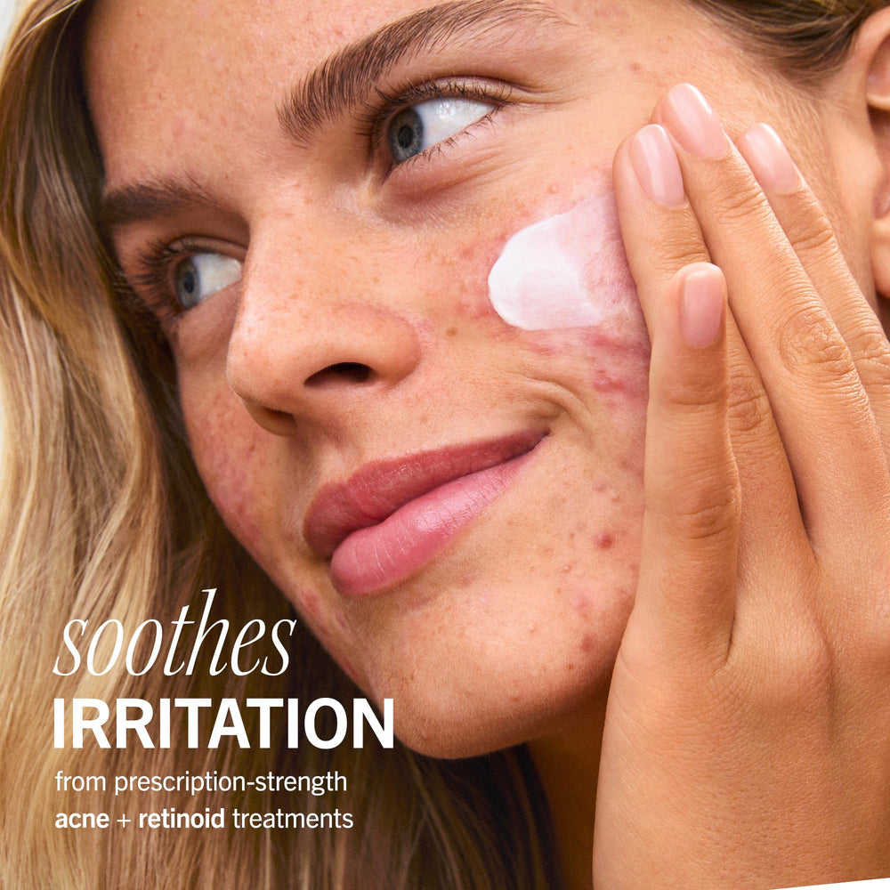 Hand applying balm after wind exposure for soothing, breathable moisture barrier.