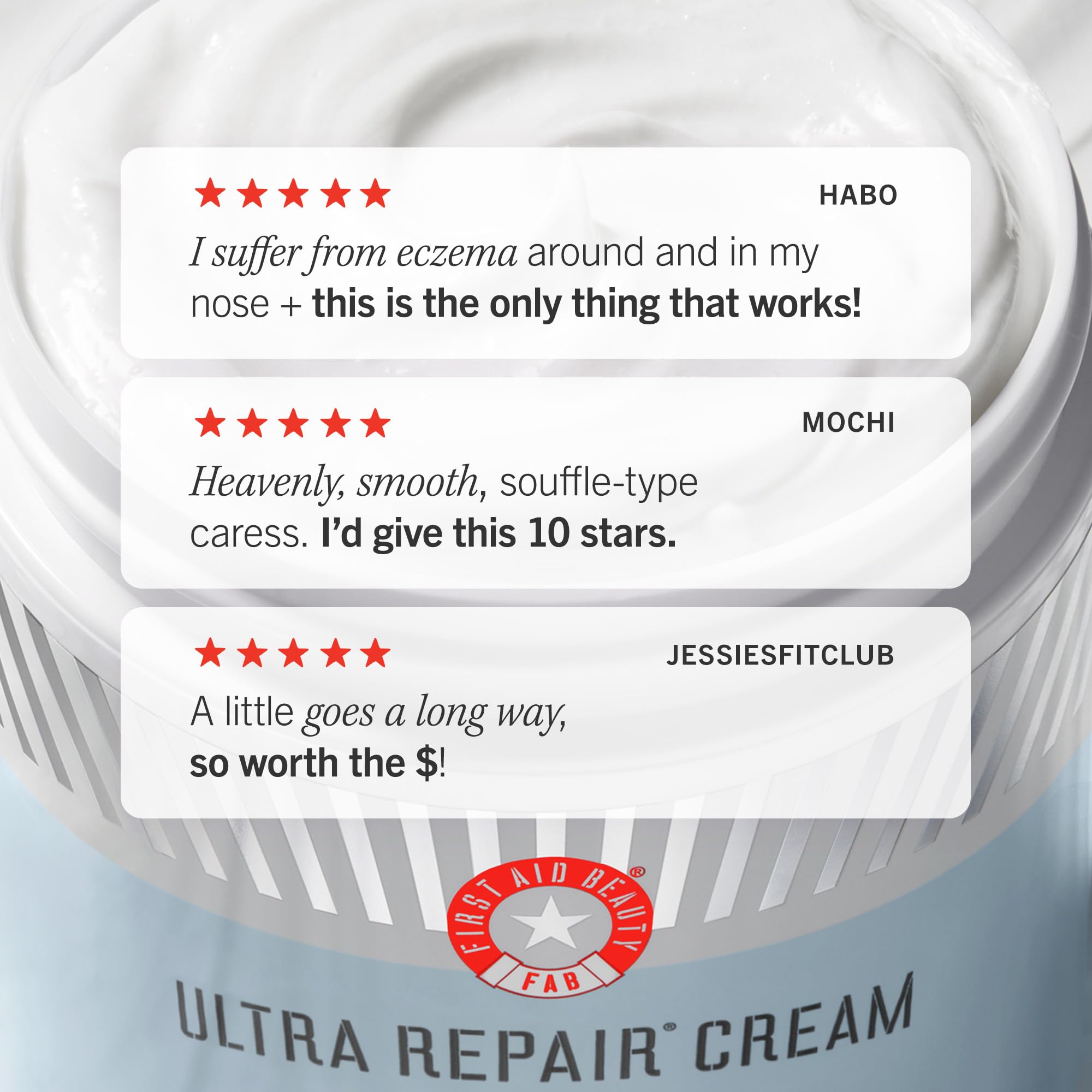 Cruelty-free vegan packaging of Ultra Repair Cream