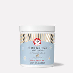 First Aid Beauty Ultra Repair Cream jar provides rich hydration for very dry skin.