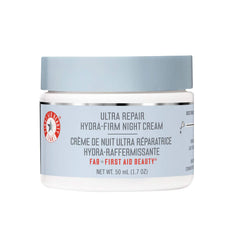 First Aid Beauty Ultra Repair Hydra-Firm Night Cream bottle delivering deep hydration for nighttime skin recovery