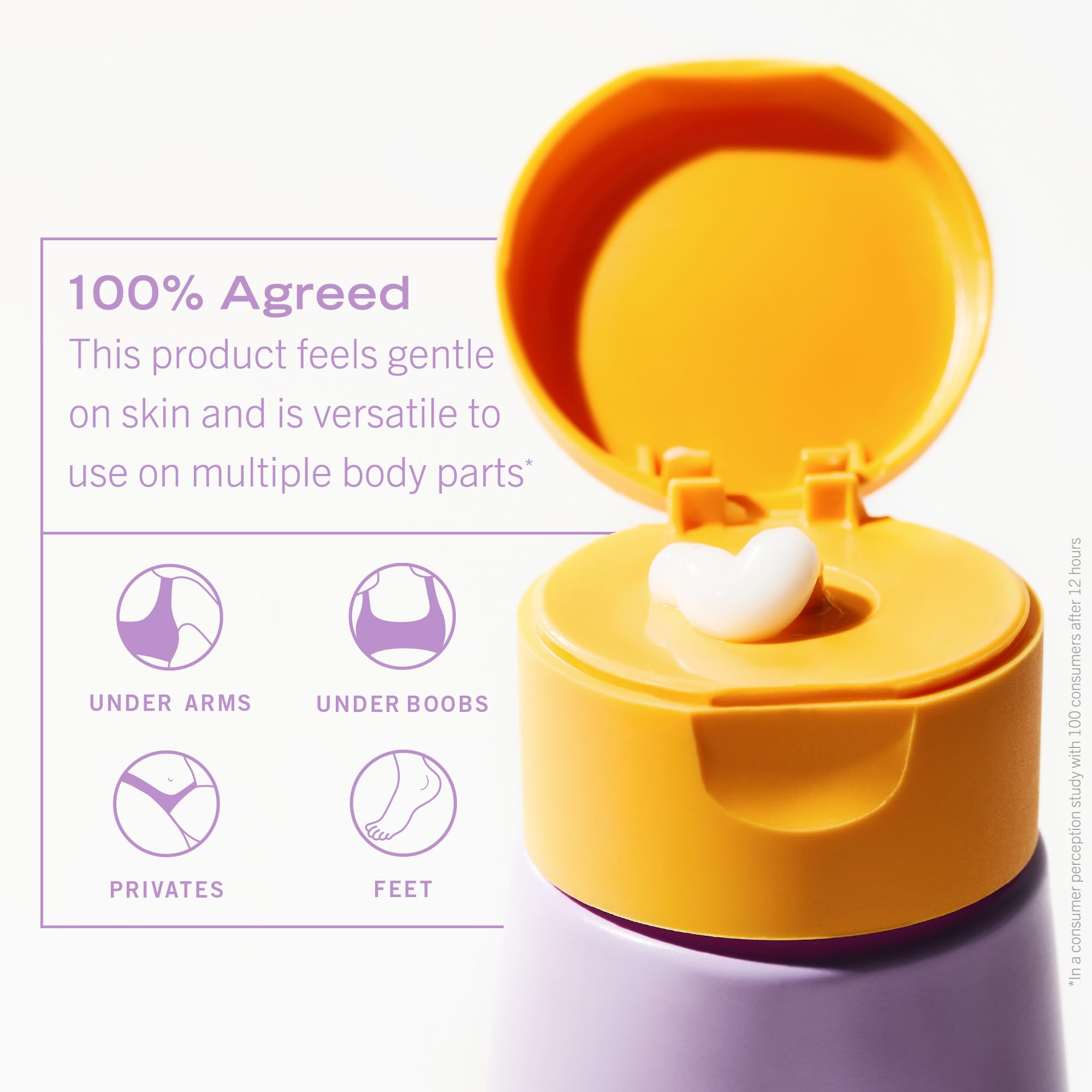 First Aid Beauty Whole Body Deodorant Cream underarm area highlights quick-drying texture.