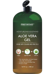 First Botany Aloe Vera Gel poured for quick, lightweight hydration and refreshing feel.