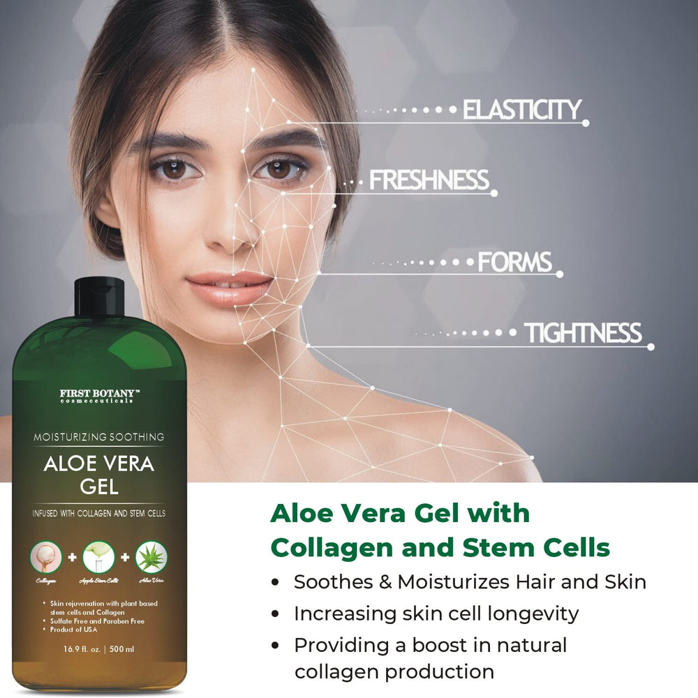 First Botany Aloe Vera Gel on sunburn area provides cooling relief and calm hydration.