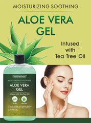 First Botany Aloe Tea Tree Gel on the face providing lightweight moisture