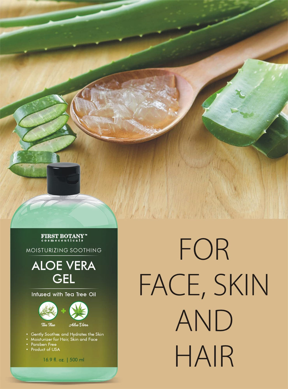 First Botany Aloe Tea Tree Gel USA grown assurance