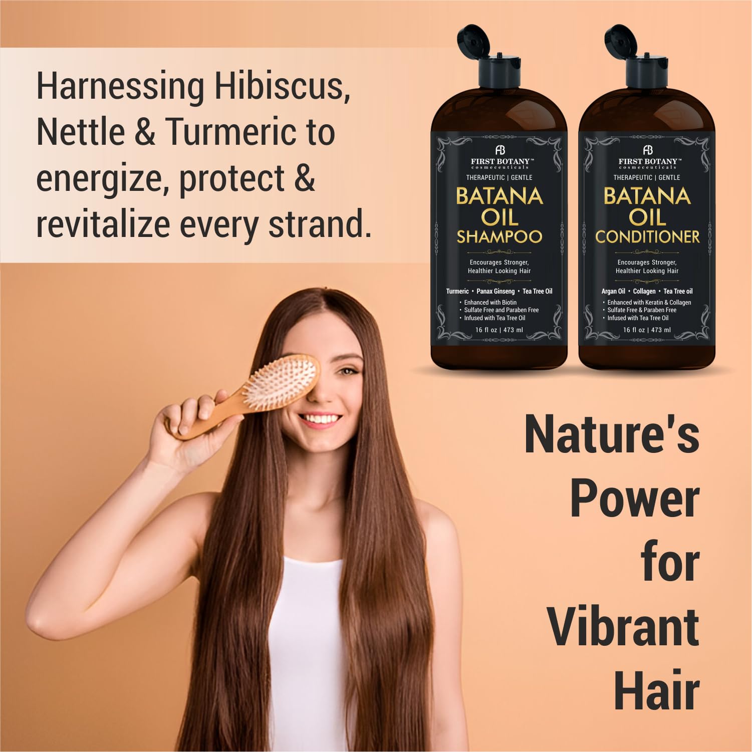 First Botany Batana Oil Shampoo lather showcases rich, refreshing wash experience.