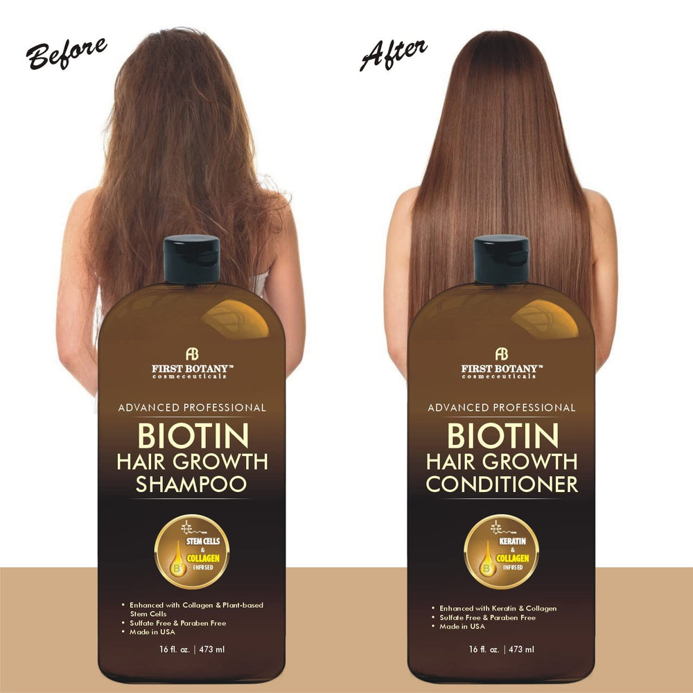 First Botany Biotin Hair Growth Conditioner application demonstrates moisture and volume
