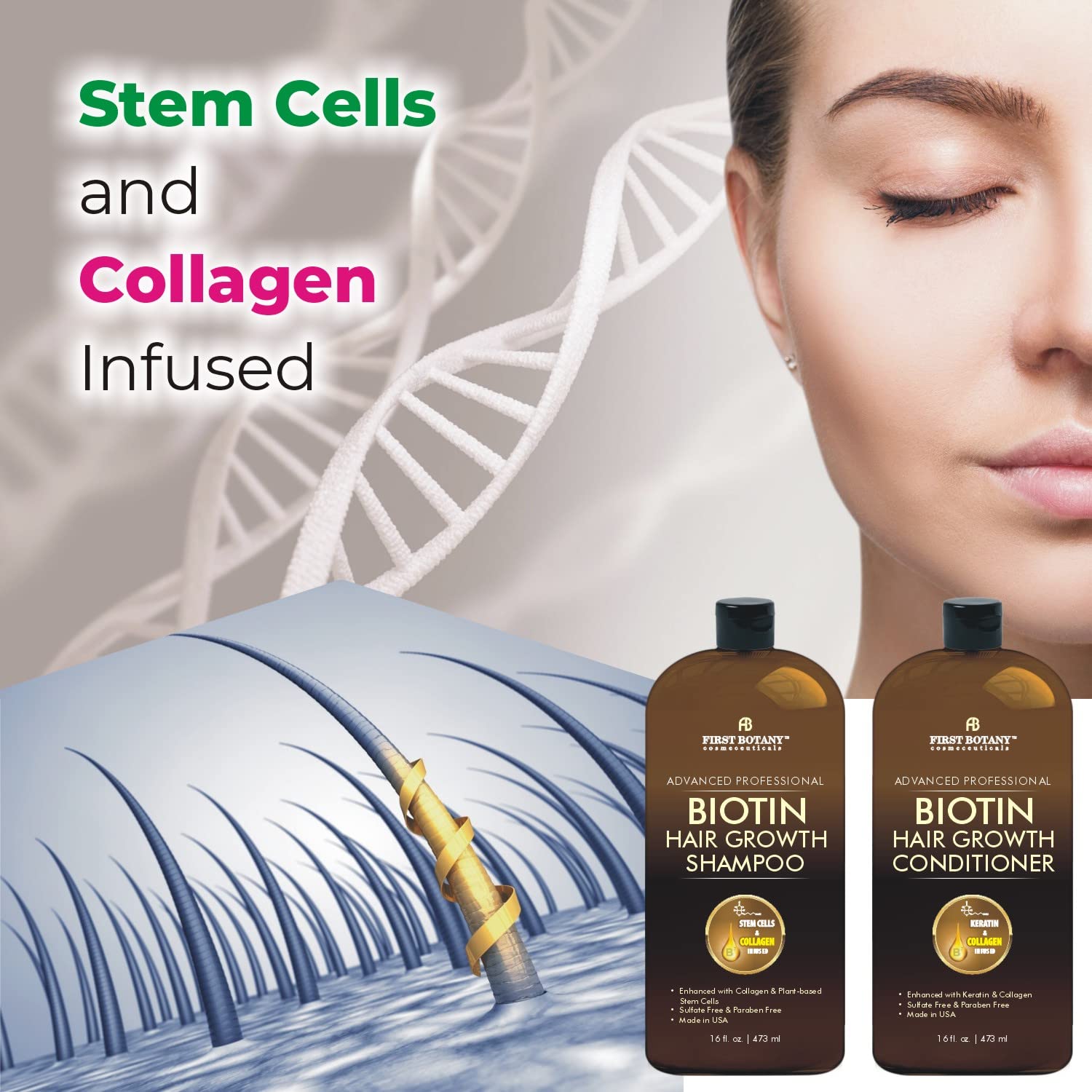 First Botany Biotin Hair Growth Shampoo lather delivers creamy cleansing