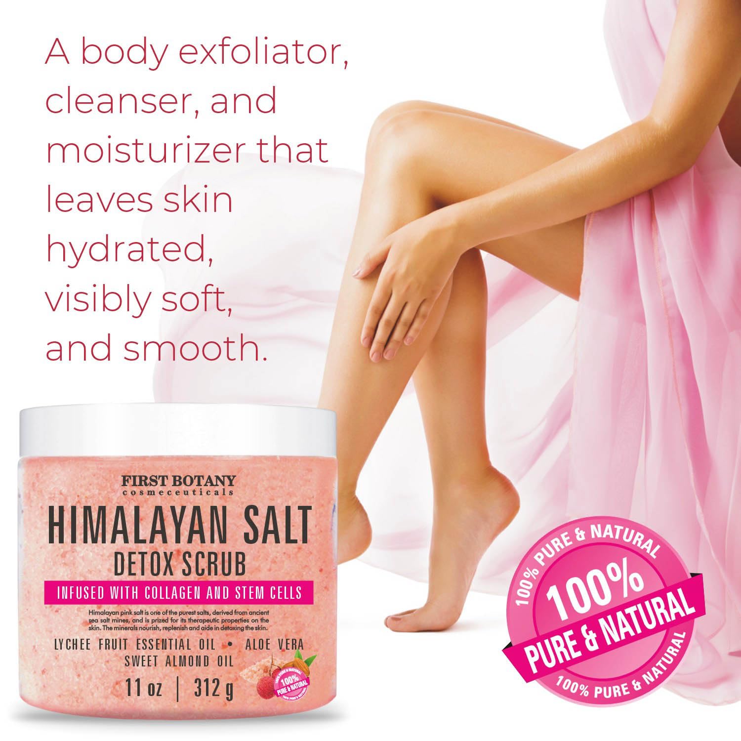 First Botany Body Scrub use in routine – versatile exfoliation and moisturizing step.
