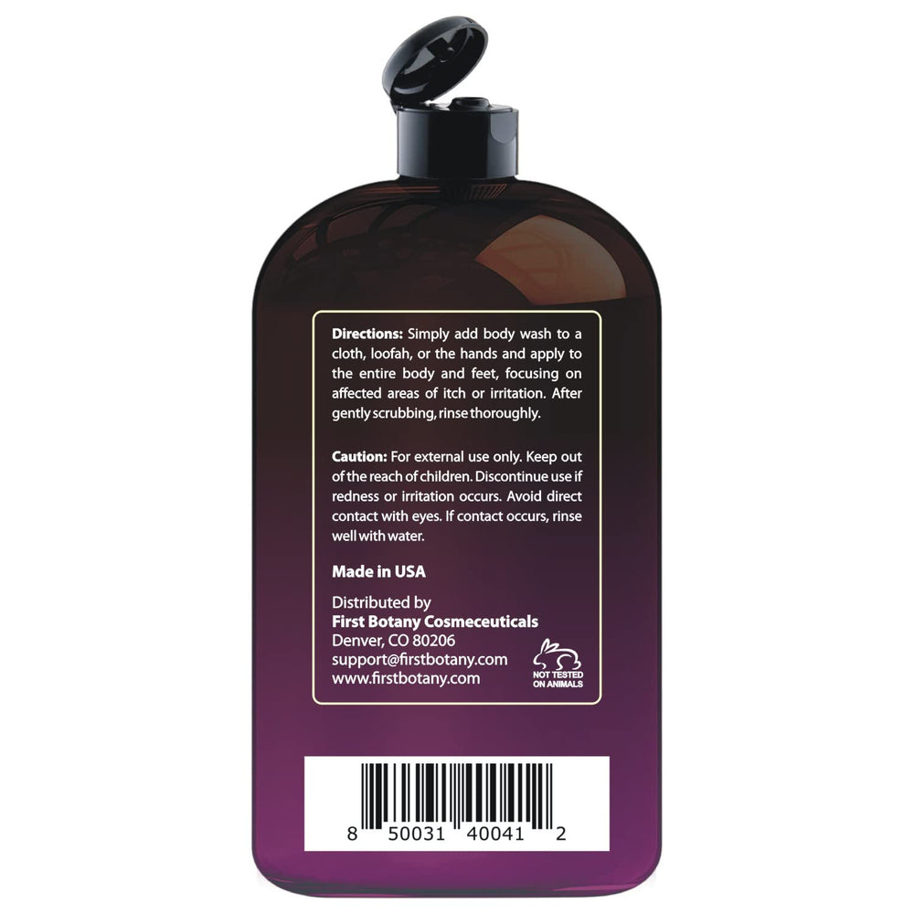 First Botany Body Wash bottle pour demonstrates easy usage.