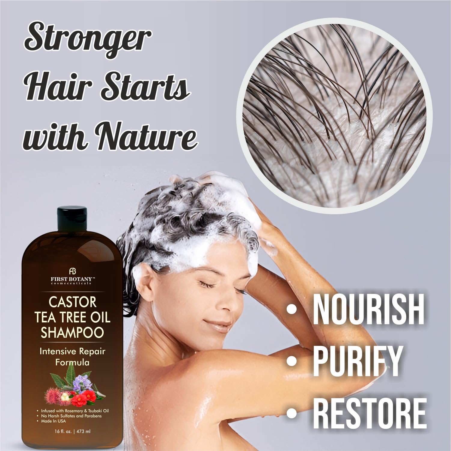 First Botany hydrating oils blend with shea butter for shine