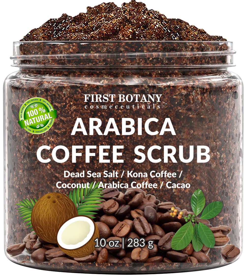 First Botany Coffee Scrub applied to skin for cellulite appearance improvement