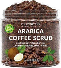 First Botany Coffee Scrub applied to skin for cellulite appearance improvement