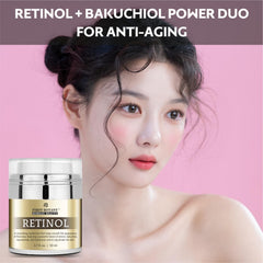 First Botany Korean Retinol Moisturizer cream swirl demonstrates rich texture and rapid absorption