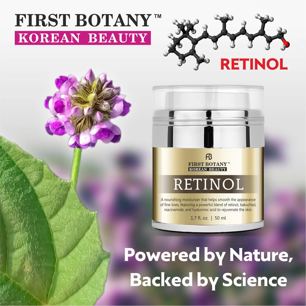First Botany Korean Retinol Moisturizer neck application showing facial and neck care