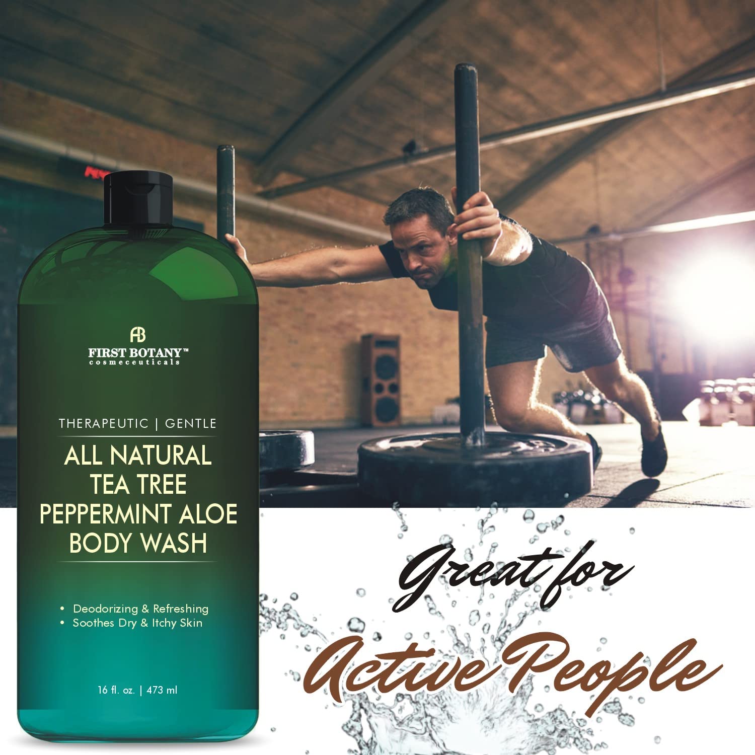First Botany Tea Tree Mint lather image suggesting deep cleanse for skin.