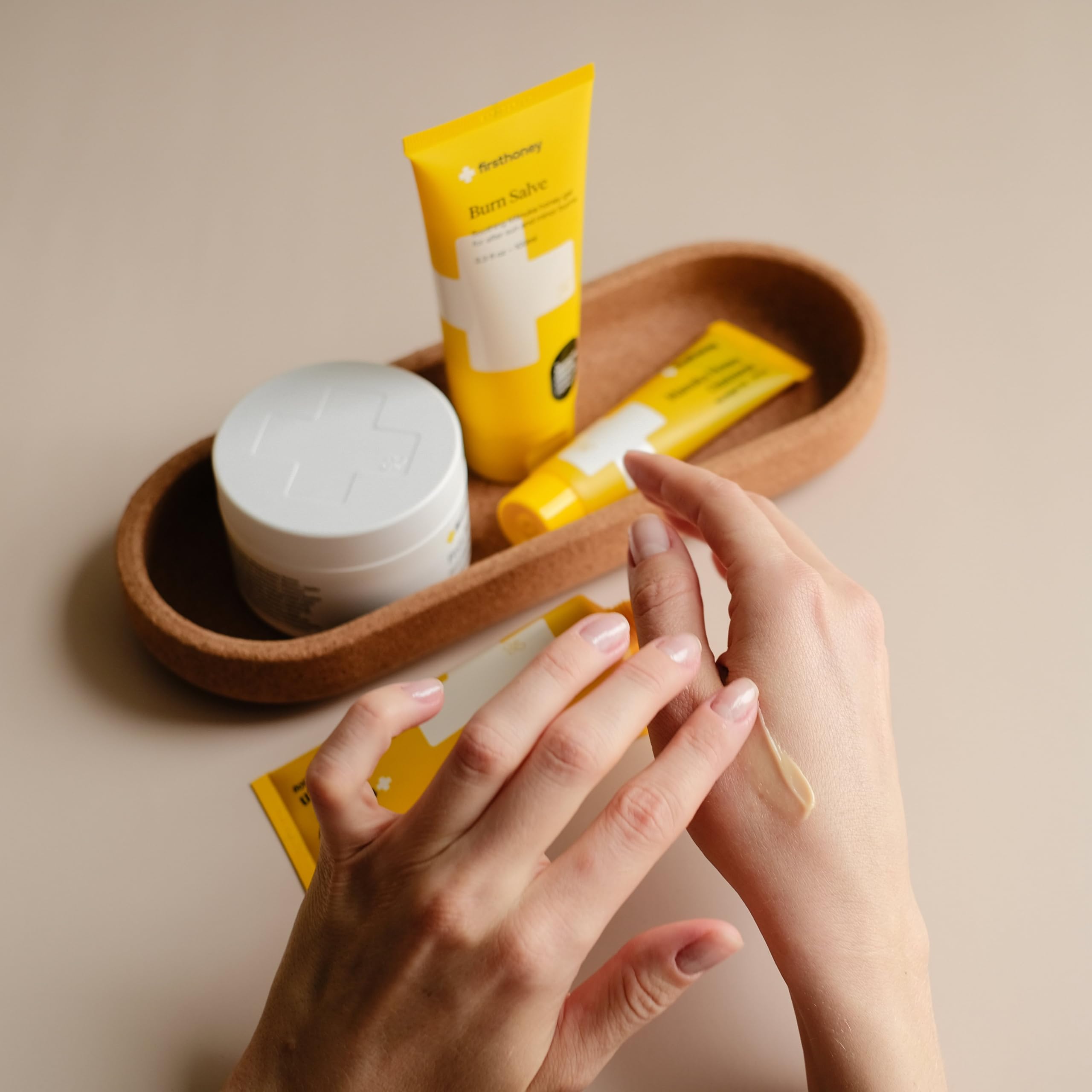 First Honey Advanced Foot Repair Cream texture closeup highlighting rich hydration