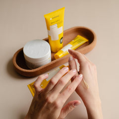 First Honey Advanced Foot Repair Cream texture closeup highlighting rich hydration