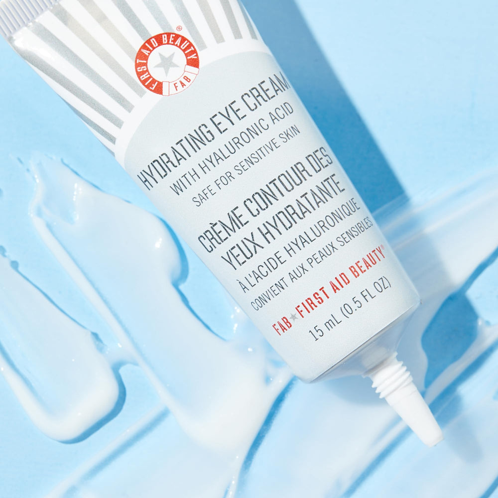 First Aid Beauty Fridge-cooling application suggests a cooling, awakening ritual for mornings or after long days.