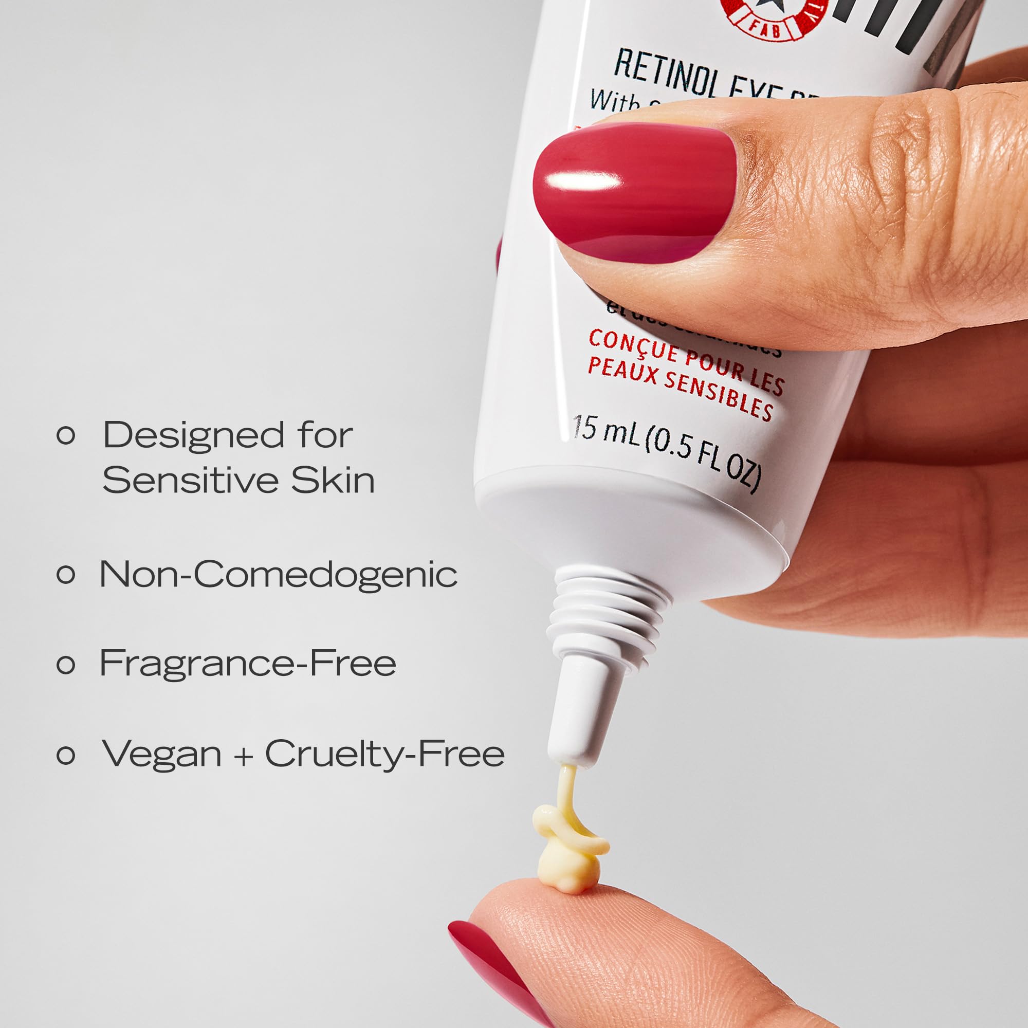 Product being applied around the eye area in a skincare routine