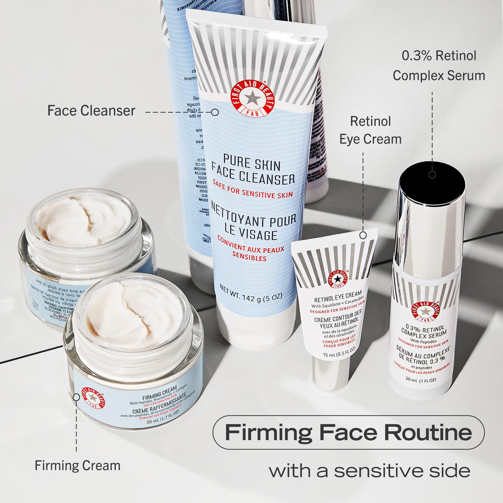 Closeup of the cream texture on the skin