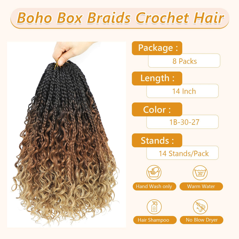 Firstcyh Hair Goddess Box Braids curly-ends detail emphasizes boho style for daily looks.