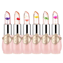 Firstfly crystal flower jelly lipstick pink pack six-pack for vibrant daily color.