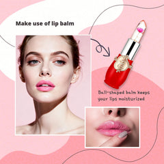 Firstfly lipstick close-up reveals glossy finish and rich moisture.